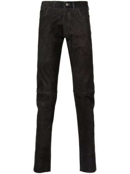 Spodnie skórzane Giorgio Brato czarne