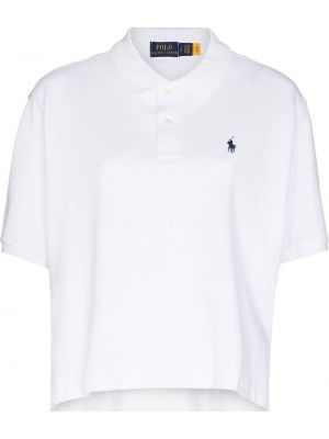Siuvinėtas polo marškinėliai Polo Ralph Lauren balta