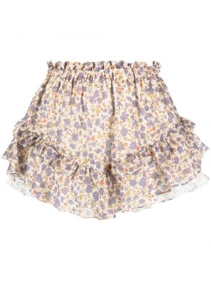 Geblümte shorts mit print mit rüschen Pnk lila