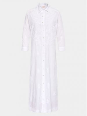 Priliehavé košeľové šaty Selmark biela