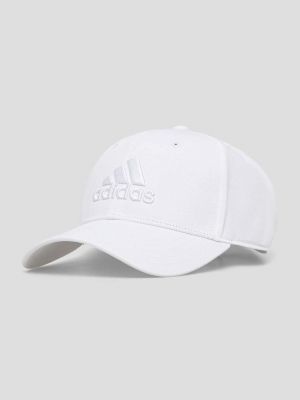 Șapcă din bumbac Adidas alb