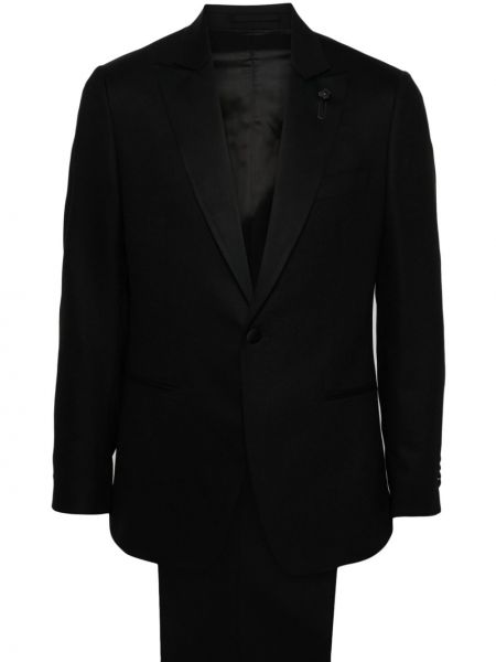 Krepový oblek Lardini čierna