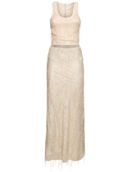 Blonder dress Christopher Esber beige