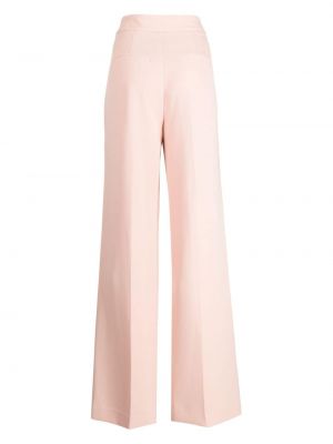 Plisované rovné kalhoty Veronica Beard růžové
