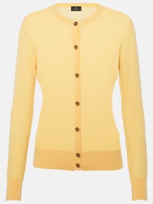 Cardigan di lana Etro giallo