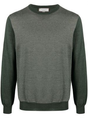 Вълнен пуловер Canali зелено