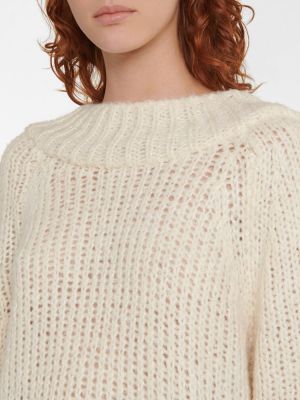 Maglione di lino di seta Ann Demeulemeester bianco
