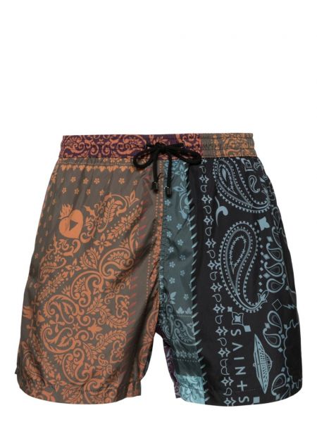 Paisley painettu shortsit Saints Studio sininen