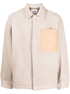 Košulja od samta Izzue smeđa