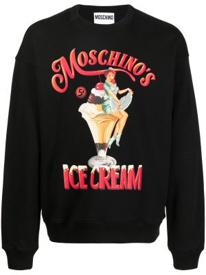 Trykt sweatshirt Moschino svart