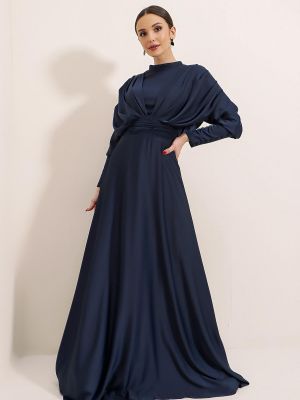 Σατέν μάξι φόρεμα με κουμπιά By Saygı