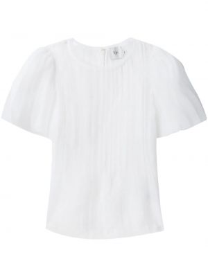Плисирана прозрачна блуза Aje бяло