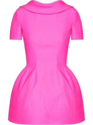 Krepové mini šaty s mašľou Valentino ružová