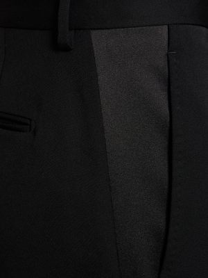 Vlněný oblek Lanvin černý
