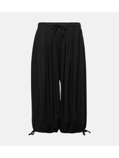 Pantalones culotte de tela jersey Totême negro