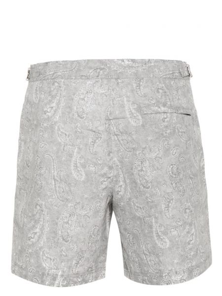 Shorts mit print mit paisleymuster Brunello Cucinelli grau