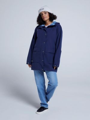 Водонепроницаемая куртка Holywell, теплый дождевик с капюшоном из переработанного сырья Animal синий