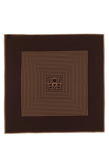 Pañuelo de seda Totême marrón