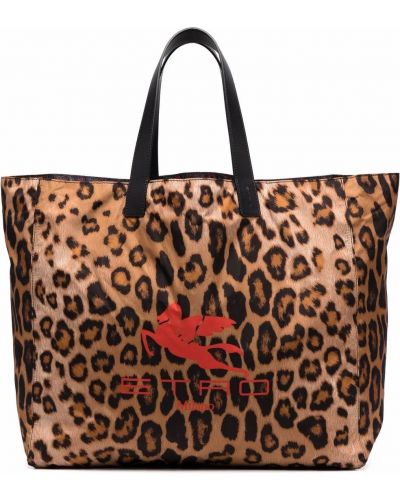 Bolso shopper con estampado leopardo Etro