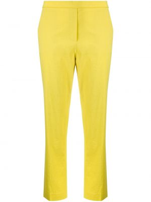 Pantalones de cintura alta slim fit Theory amarillo