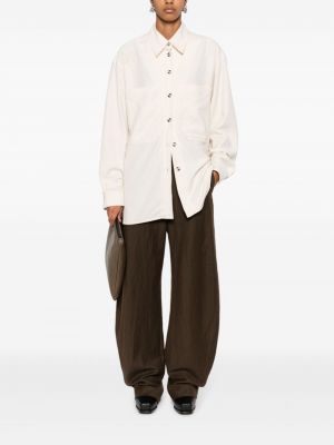 Siuvinėta marškiniai Nanushka balta