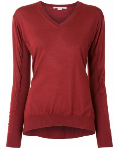 Jersey con escote v de tela jersey oversized Stella Mccartney rojo