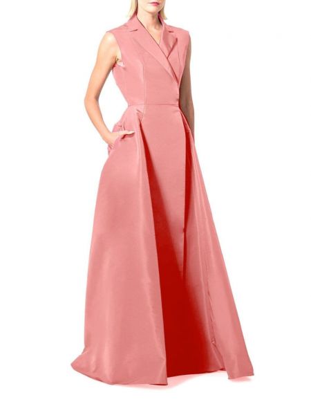Vakarinė suknelė be rankovių Carolina Herrera rožinė