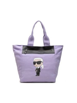 Shopper torbica Karl Lagerfeld ljubičasta