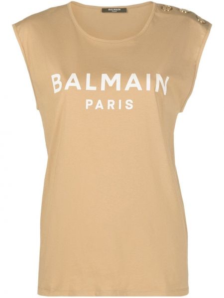 Tank top med print Balmain