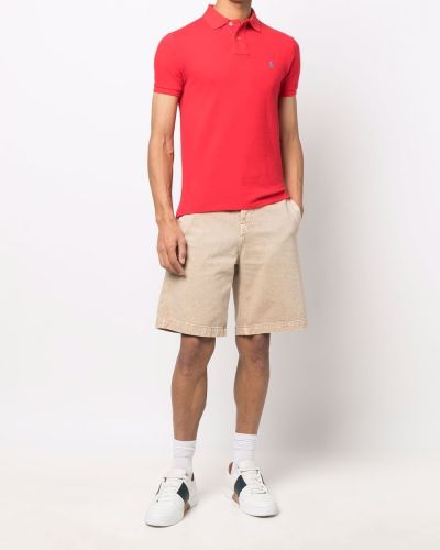 Siuvinėtas polo marškinėliai Polo Ralph Lauren raudona
