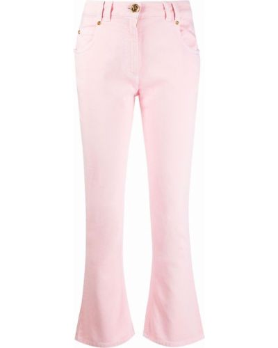 Brodert flared jeans Balmain rosa