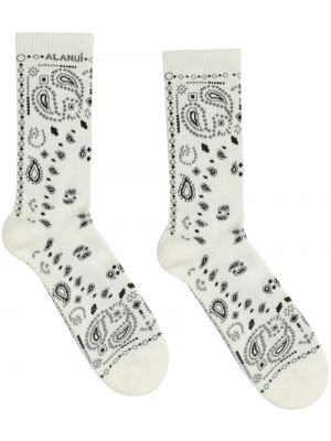 Ponožky s potlačou Alanui biela