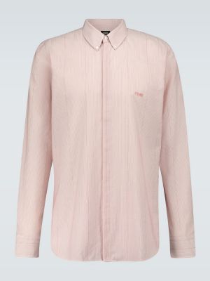 Pruhovaná košile Fendi růžová
