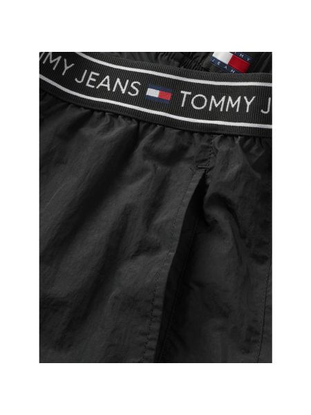 Pantalones de nailon Tommy Hilfiger negro