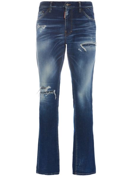 Bavlněné džíny Dsquared2 modré