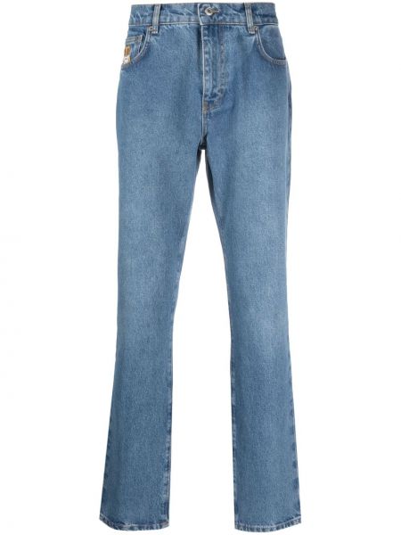 Jeans skinny di cotone Moschino blu