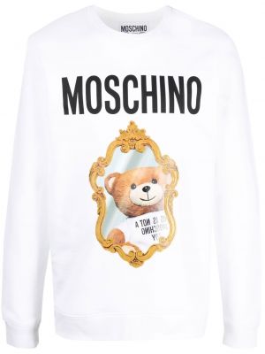 Trykt sweatshirt Moschino hvit