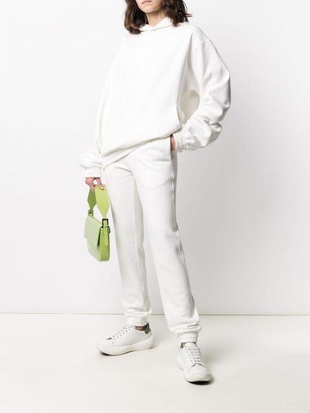 Spodnie sportowe z dżerseju Styland białe