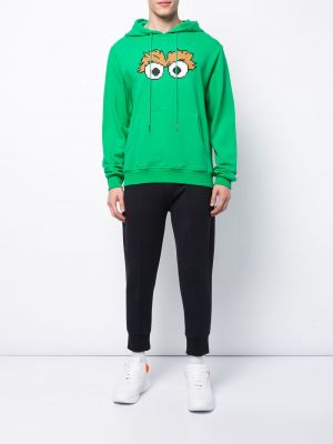 Raštuotas džemperis su gobtuvu Mostly Heard Rarely Seen 8-bit žalia