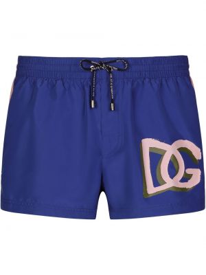 Trykt shorts Dolce & Gabbana blå