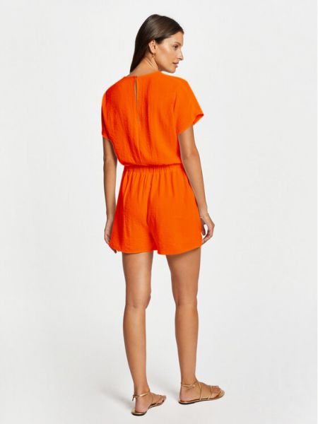 Bavlnené priliehavé šortky Morgan oranžová