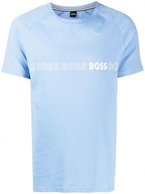 Памучна тениска с принт Boss