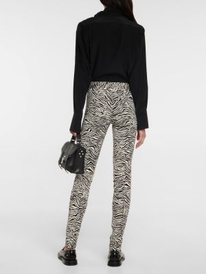 Skinny fit hlače iz žakarda z zebra vzorcem Proenza Schouler