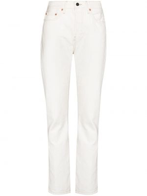 Straight leg jeans a vita alta Wardrobe.nyc bianco