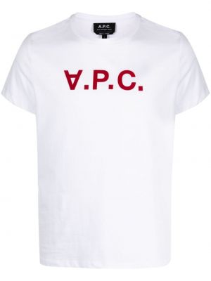 Puuvilla t-paita A.p.c. valkoinen