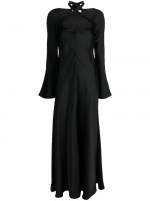 Сатенена вечерна рокля Philosophy Di Lorenzo Serafini черно
