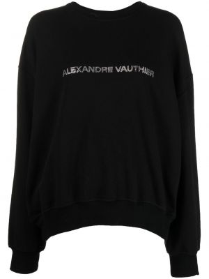 Krystaller sweatshirt Alexandre Vauthier svart