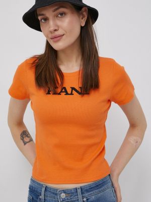 Karl Kani t-shirt női, narancssárga