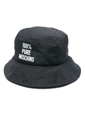Шапка с принт Moschino черно