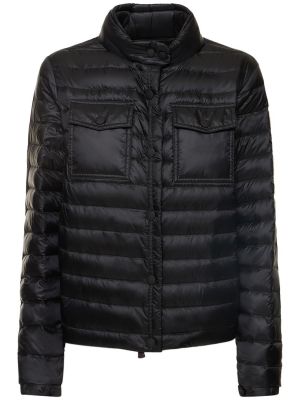 Péřová bunda z nylonu Moncler Grenoble černá